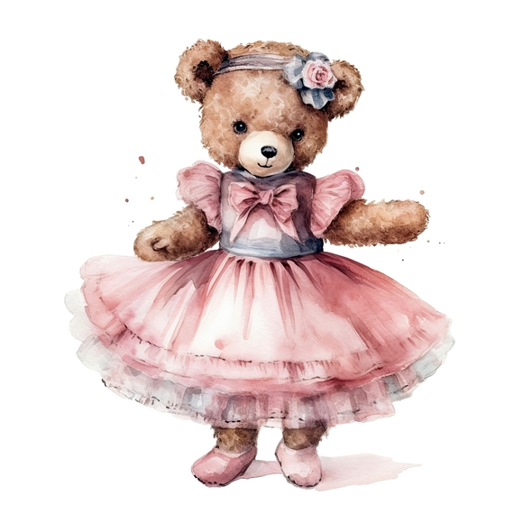 Handmade Other - 3pc  Ballerina Teddy Bear Prints